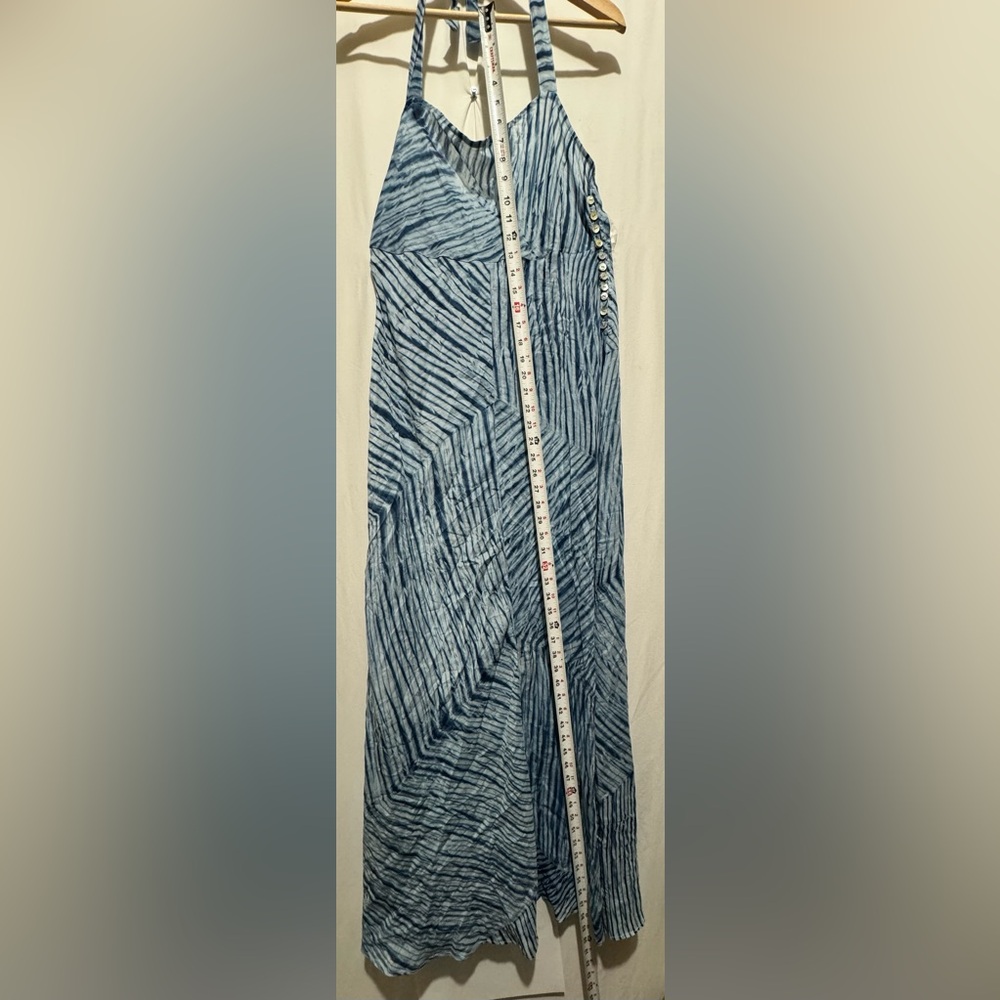 Blue Halter Maxi Dress - Picture 3 of 7
